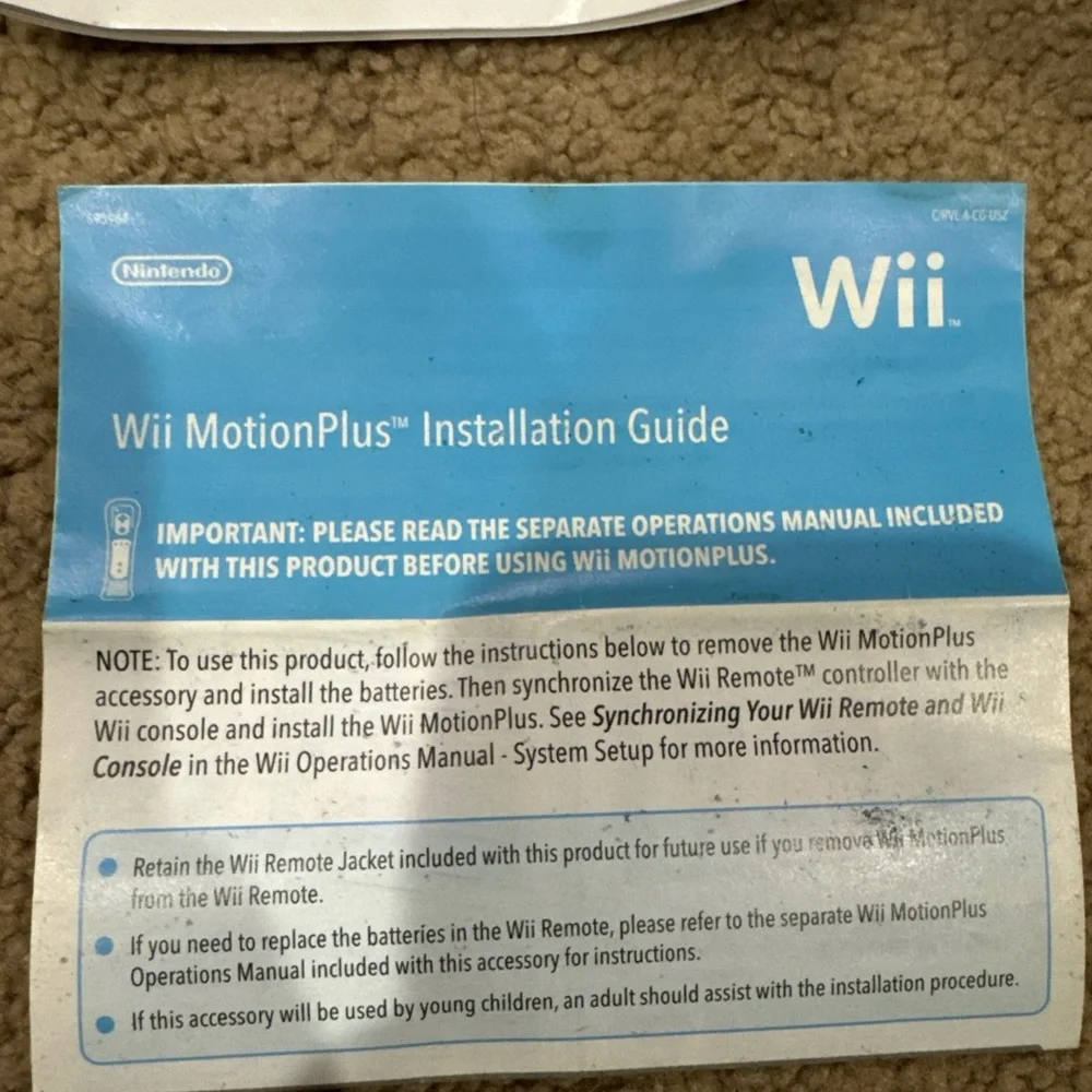 Nintendo Wii 10 US Manual Insert Lot Wii Remote Wheel Motion Plus Balance Board